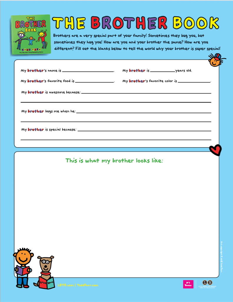 Downloadable activity kit for The Brother Book